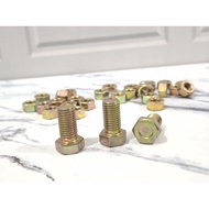 Yellow Bolt 10x20mm Yellow Hexagon Bolt Nut Hex Bolt Nut/