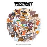 [READY] STIKER PACK | ANIMAL PACK VOL. 1 | 54 PCS | KISSCUT | WATERPROFF | STIXIS.MARKET