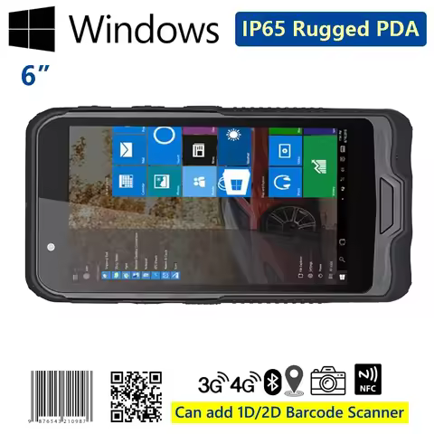 CHWEIDA 6 Inch Rugged PDA for Windows 10 OS Data Collector with Honeywell Barcode Scanner Handheld T