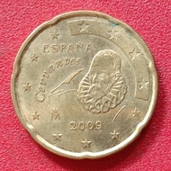 koin Spanyol 20 Euro Cent (1st type; 2nd map) 2007-2009