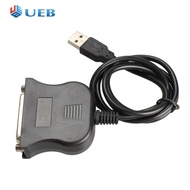 New USB 1.1 để DB25 nữ cổng in Cáp chuyển đổi LPT Đen