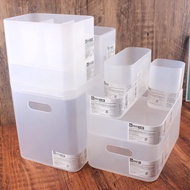 Japan Daiso DAISO Cosmetics Storage Box Desktop Finishing Pp Transparent Plastic Covered Storage Box Stackable