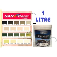 1LITER SANCORA I-WEATHER FOR EXTERIOR / WEATHER PAINT / CAT AIR LUAR