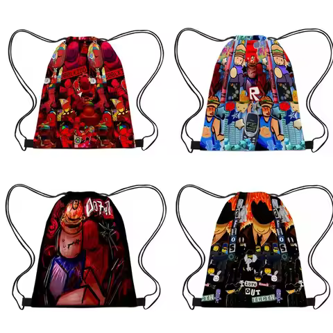 3D New Roblox Forsaken Gubby Backpack Anime Portable Drawstring Bag Drawstring Pocket Miscellaneous