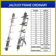 ∰ ➾ ♣ Jalousie Frame Ordinary 11 Blades - 16 Blades for Louver Window 1 Pair Mill Finished Aluminum