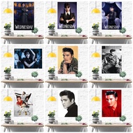 Wednesday Addams & Elvis Presley A3 Poster & A3 Frame Wall Decoration