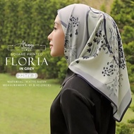 Tudung Ariani Square Printed FLORIA Tudung Bawal Satin Tudung Satin Senang Bentuk Tudung Bawal Printed Silk