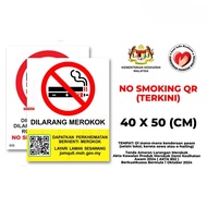 No Smoking Sign Papan Tanda Dilarang Merokok (1pcs)