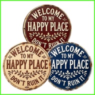 Entrance Door Sign Round Wooden Welcome Sign for Front Door for Spring Summer Fall All Seasons Holid