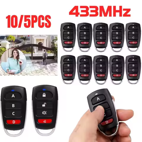 10/5pcs ABCD / Lock Unlock 4Button 433MHz Metal Push Button Remote Control Transmitter Universal 4 B