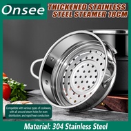 Steamer basket steamer food steamer tray household steamer stainless steel steamer 18CM Super durabl