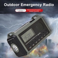 oc Am Fm Sw Radio Compact Weather Radio Emergency Radio with Solar Panel Hand Usb Charging Am Fm Sw Noaa Weather 3.5mm Headphone Jack Sos Alarm Led Flashlight for Survival