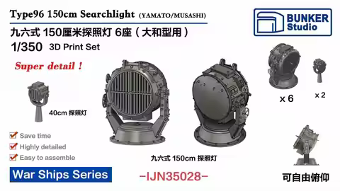 BUNKER STUDIO IJN35028 1/350 Type 96 150cm Searchlight (Yamato/Musashi)