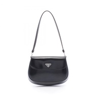 【二手】Prada PRADA Cleo Mini 黑色皮革手提包 女士 Cleo Mini 包包 二手 A