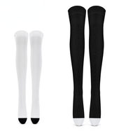 【YUNimko】 PGM Women Golf Socks Summer High Elastic Knee Socks Ladies Slim Fit and Thin Stockings wit