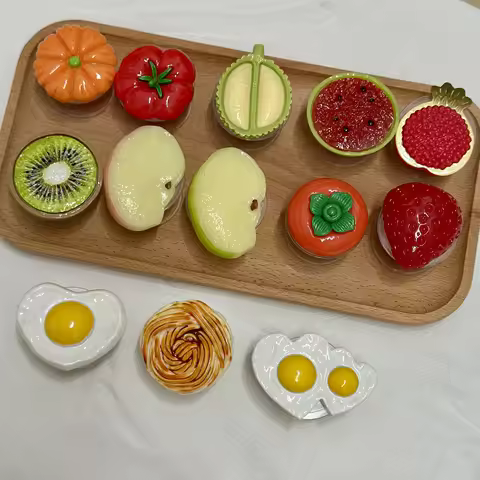 Cute Phone Stand 3D Apple Fruits Eggs Strawberries Adhesive Holder for Smartphones Samsung iPhone Hu