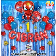 FUN KIDS PARTY Paket Dekorasi Spiderman Lengkap Ulang Tahun Anak Laki / Dekor Balon Ultah Superhero 