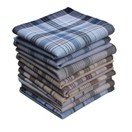 GB Vintage Classic Pocket Squares Cotton Handkerchiefs Plaid Stripe Hankies Pocket Square Hanky for 