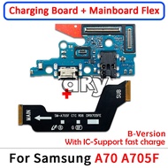 USB Charging Dock Port Board Connector Main Motherboard Flex Cable Samsung A70 A705 A705F