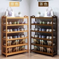 ST/💚Shoe Rack Simple Multi-Layer Household Dust-Proof Shoe Rack Shoe Cabinet Bamboo Head Door Assembly Storage Rack AUSV