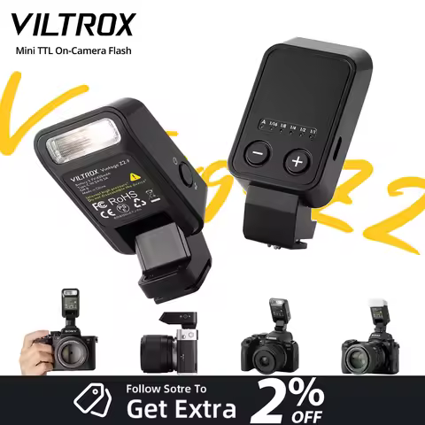 VILTROX Vubtage Z2 Mini TLL On-camera Speedlite Foldable Camera Flash With Diffuser For CANON NIKON 