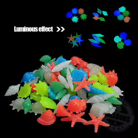 20/50/100pieces/Bag Luminous Conch Shell Starfish Long-Term Luminous Artificial Luminous Decorations