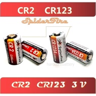 SpiderFire CR2 CR123 CR123A 3V Li-ion Non Rechargeable Lithium Battery 850mah 1300mah 16430 2/3A CR1