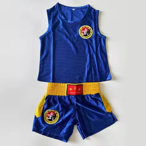Adult Children Boxing Uniform Sanda Suit Wushu Sanda Combat Shorts Muay Thai Shorts Martial Arts Tra