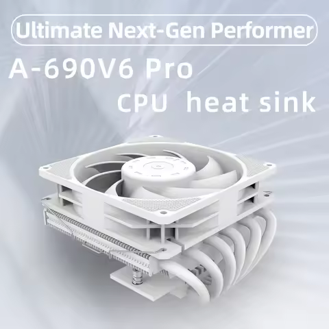 Antec A690V6 Pro 6 Heat Pipe Low Profile CPU Air-Cooled Cooler 120mm PWM High-performance Fan For LG