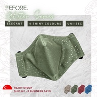 [🇸🇬 PEFORE] Glitter Lace Medical Grade Fabric Mask | Antimicrobial | Reusable Mask