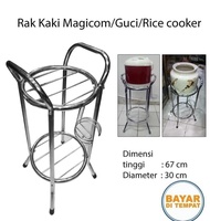 Rak Guci Stainless Serbaguna / Meja Guci Galon Magic Com