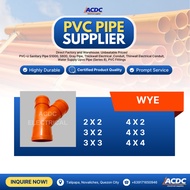 WYE PVC Orange Pipe Fittings 2" 3" 4" for Sanitary Pipe