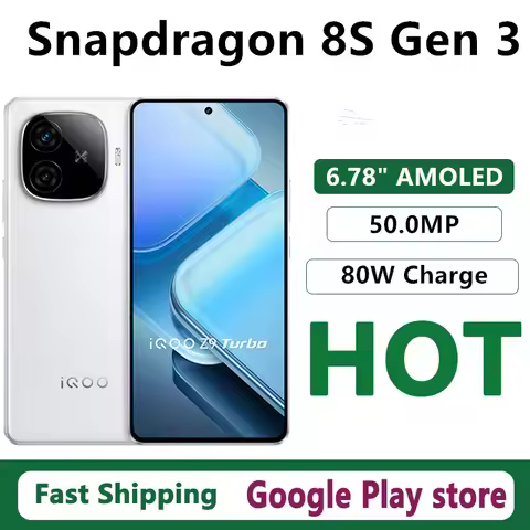 Original Vivo Iqoo Z9 Turbo Endurance Edition Mobile Phone 6.78" AMOLED 144HZ 6400mAh 50.0MP 80W Cha