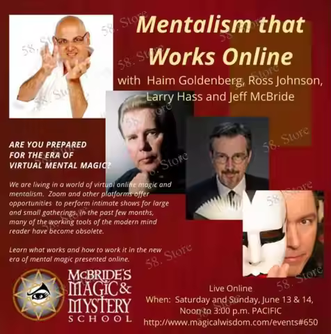 Mentalism That Works Online With Haim Goldenberg, Ross Johnson, Larry Hass And Jeff McBride Magic tr