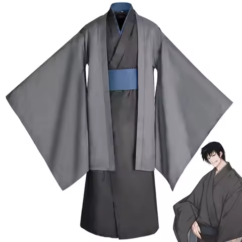 Fushiguro Toji Anime Cosplay Costume Grey Kimono Man Halloween Cosplay Fushiguro Toji Clothing