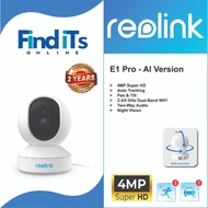 Reolink E1 Pro V2 AI Wireless PT Smart Home Camera CCTV IP 4MP 4 MP Super HD, Pan & Tilt Security Ca