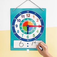 Writable Dry Erase Learning Clock Clocks and Time Teaching Aids Kids' Educational Kit for Teachers T