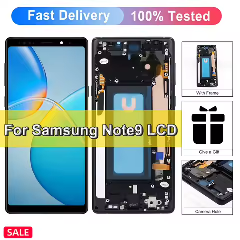 6.33'' TFT Display For Samsung Galaxy Note 9 LCD Display Touch Digitizer For Samsung Note9 N960F/DS 