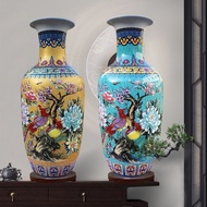 [Shop Hot Sale] Ceramic Enamel Colorful Large Vase Flower Arrangement Ornaments Jingdezhen Floor Liv