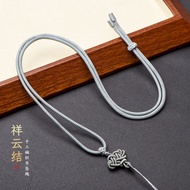 Necklace Rope Hand-woven Auspicious Cloud Knot Plain Rope Ethnic Style Long Braided Rope Jade Pendan