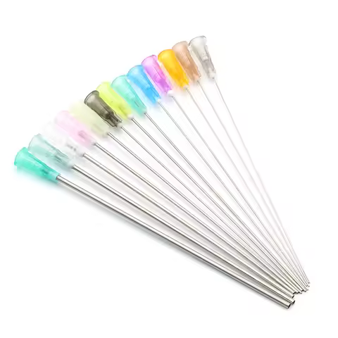 20pcs 14G-27G 100mm Dispensing Needle Glue Injection Needle Stainless Steel Bayonet Needle for Filli