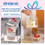 MICA BOX 13x13x13cm - Transparent Mica Box for Cakes HMC14