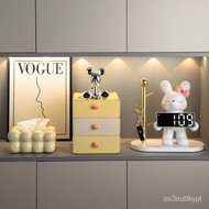 🚓Wholesale Living Room Entrance Shoe Cabinet Decorations Entrance Rabbit Clock Decoration Key Storage Box Home Light Lux