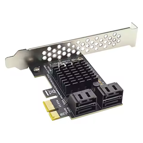 4 Port Computer Card Connectors SATA III PCIe Card 6Gbps SATA 3.0 to PCI-e 1X Adapter/USB 3.0 PCIE R