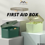 {SG} Family First Aid Box Medical Box First Aid Empty Medicine Storage Box Organizer Attached Handle