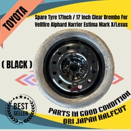 Spare Tyre 17Inch / 17 Inch Clear Brembo For Vellfire Alphard Harrier Estima Mark X/Lexus (BLACK)