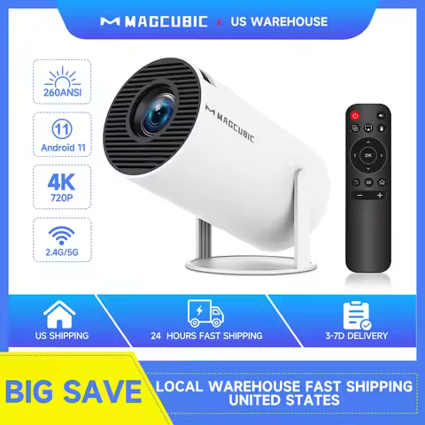 Magcubic HY300 Pro 4K Projector 260ANSI Android 11 Portable Projector Dual WiFi6 BT5.0 Outdoor Cinem