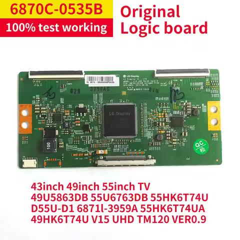 100% Original Test Work 6870C-0535B T-CON Board Logic Board TV Repair Accessories 49U5863DB 55U6763D