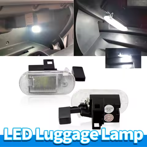 2PCS LED Luggage Compartment Lights for VW Golf Mk4 Bora Touran Skoda Octavia 6500K White OEM 1J0947
