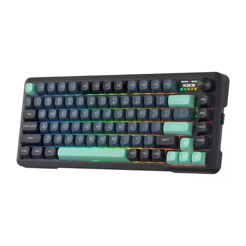 Redragon K724 PRO Wireless Gasket Gaming Keyboard w/Hype Screen & Knob, 81-Key Mechanical Keyboard, 